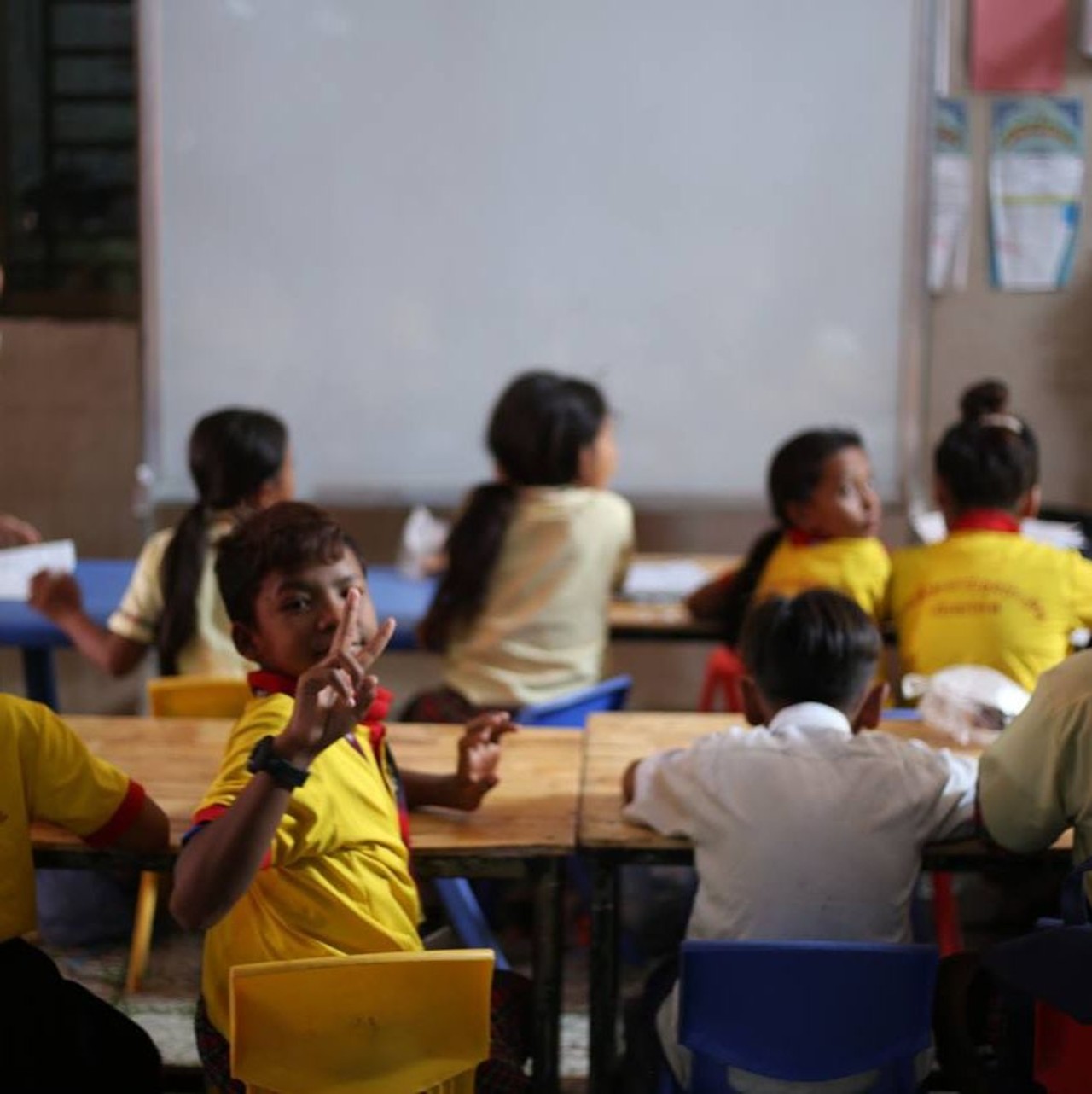 School children learning